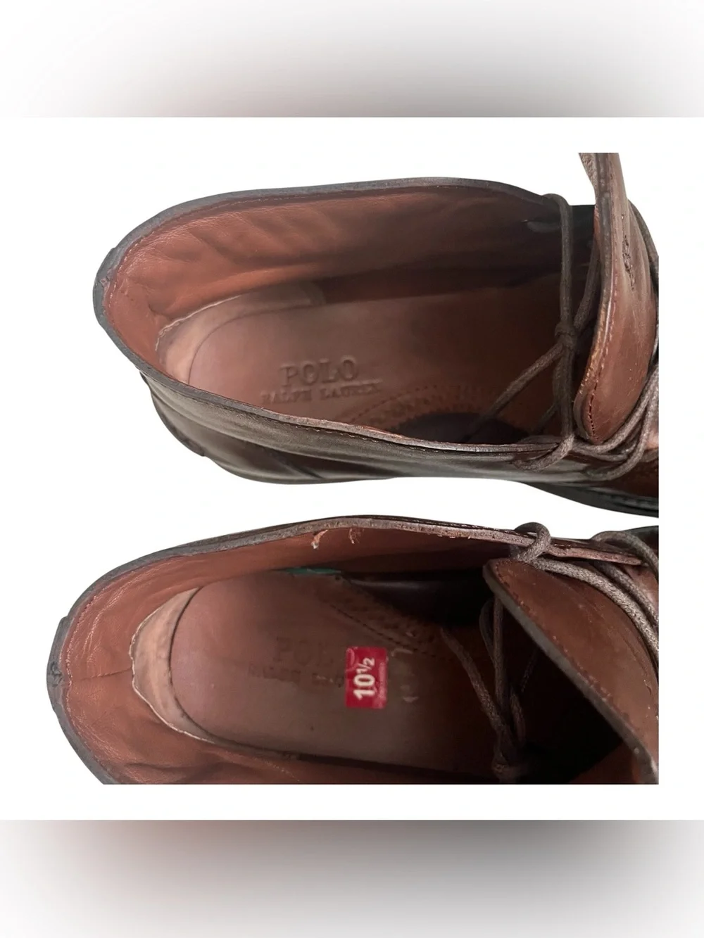 Polo Ralph Lauren Brown Leather Chukka Boots Mens Marlow Size 10.5D